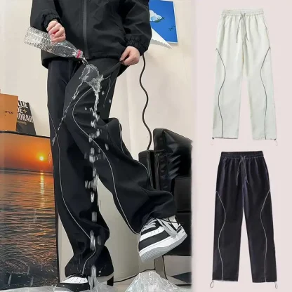 Night Streetwear Reflective Casual Pants - Image 2