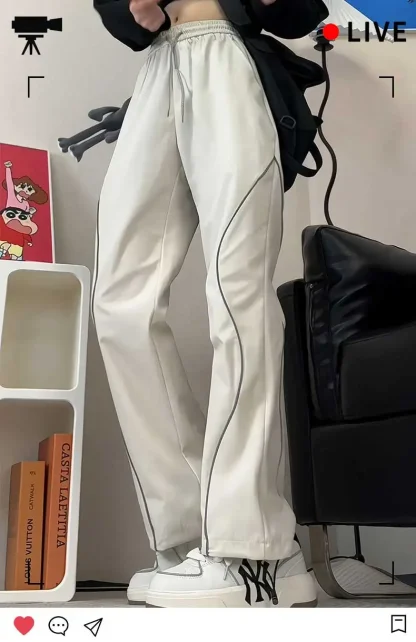 Night Streetwear Reflective Casual Pants - Image 5